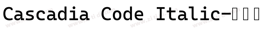 Cascadia Code Italic字体转换